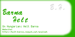 barna helt business card